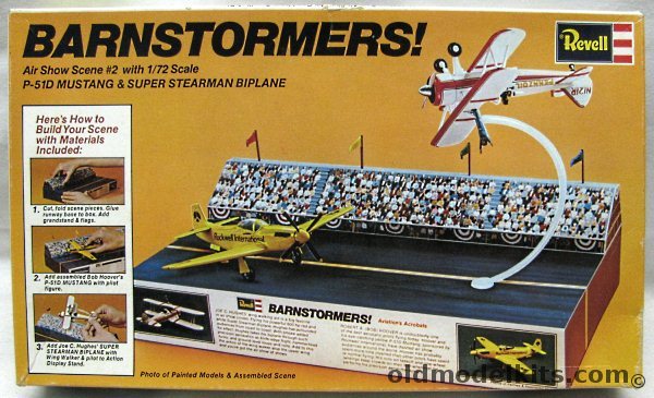 Revell 1/72 Barnstormers! Bob Hoover's P-51D Mustang and Joe C. Hughes Super Stearman with Wing Walker and Diorama, H666 plastic model kit